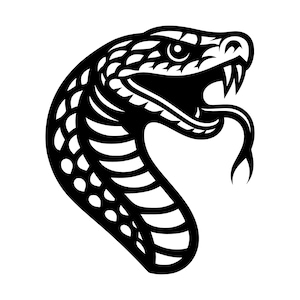 Snake Head SVG - Snake Fangs Cobra Python reptielen dieren afdrukbare Clip Art Cut-bestand, Instant Download, commercieel gebruik, svg png jpg eps pdf
