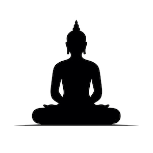 Buddha SVG - buddhistische meditierende Buddha Zen Statue Silhouette Clipart geschnitten Datei, sofortiger Download, kommerzielle Nutzung, svg jpg png eps pdf