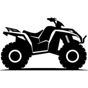 Quad Bike SVG - tout-terrain moto quatre roues VTT Silhouette Clip Art coupe fichier, téléchargement immédiat, usage Commercial, svg png jpg eps pdf