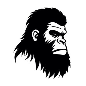 Bigfoot SVG - Sasquatch Yeti Ape Man Mythical Monster Printable Clip Art Cut File, Instant Download, Commercial Use, svg jpg png eps pdf