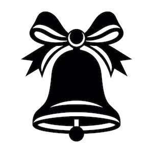 Bell SVG - Christmas Decoration Jingle Bell Ornament Silhouette Clip Art Cut File, Instant Download, Commercial Use, svg png jpg eps pdf