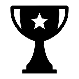 Trophy SVG, trophy cup silhouette, award clipart, trophy cut file, trophy cup PNG, trophy outline, trophy winner vector, commercial use