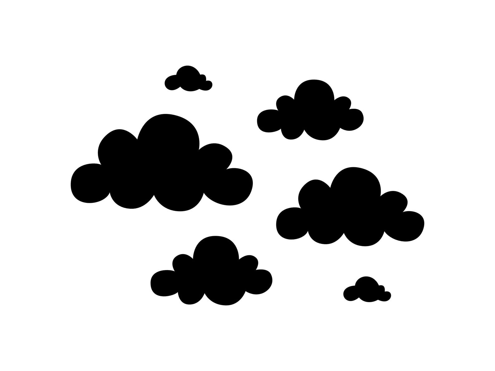 Clouds SVG - Fluffy Cartoon Clouds Cloudy Sky Weather Printable Clip ...