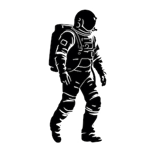 SVG di astronauta, silhouette di astronauta, clipart di astronauta, file di taglio di astronauta, design di astronauta, contorno di astronauta, stampabile, uso commerciale
