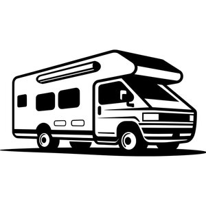 Husbil SVG - Husbil, Van, Husbil, Road Trip, Fordon, Utskrivbar Clip Art-klippfil, Direktnedladdning, Kommersiellt bruk, svg jpg png eps pdf