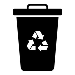 Recycling Bin SVG, Papierkorb Silhouette, Recycling Clipart, Schneidedatei, Papierkorb PNG, Recycling Symbol Umriss, Mülleimer Vektor