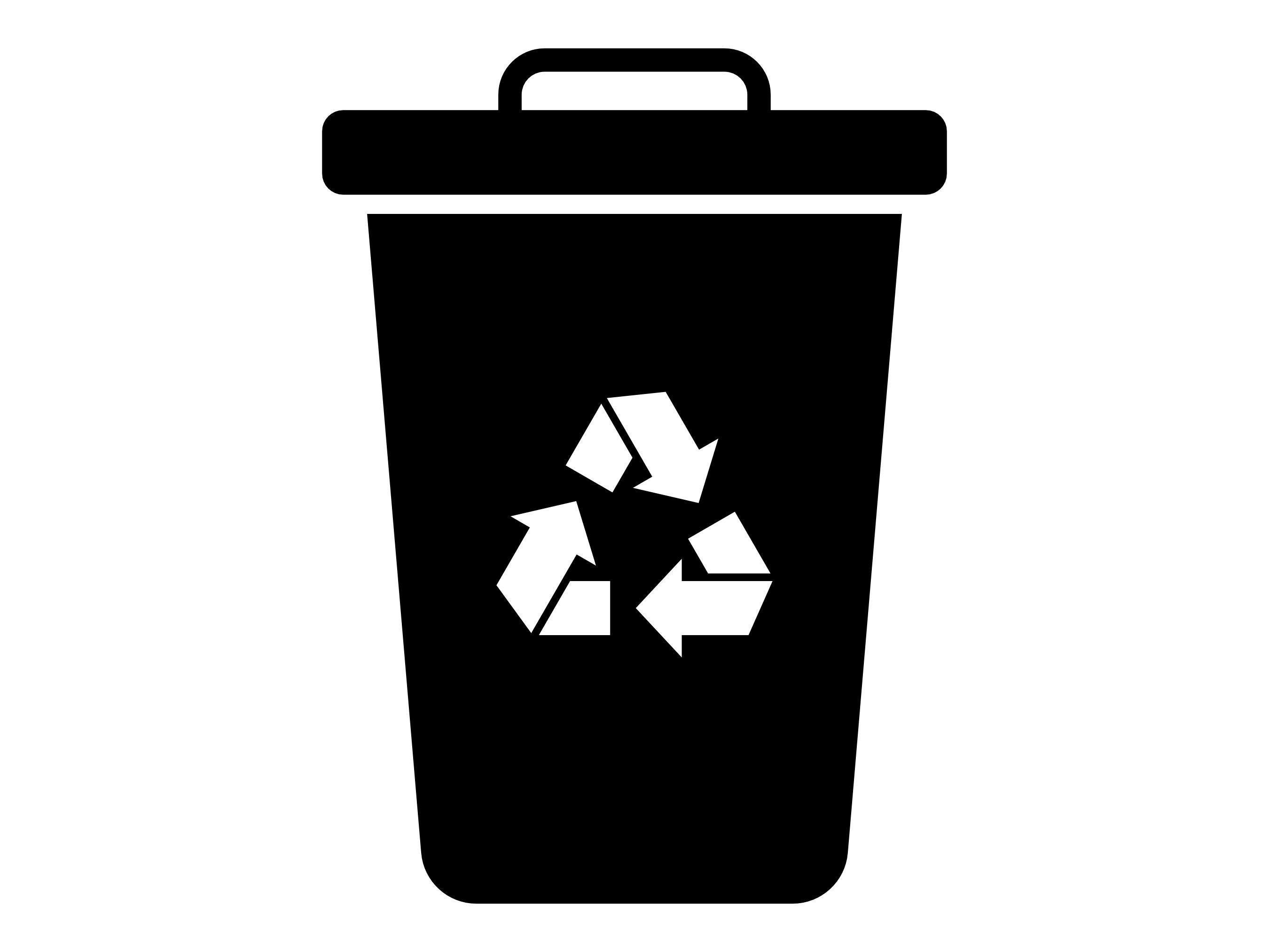 Recycle Bin SVG Recycling Bin Silhouette Recycling Clipart Etsy