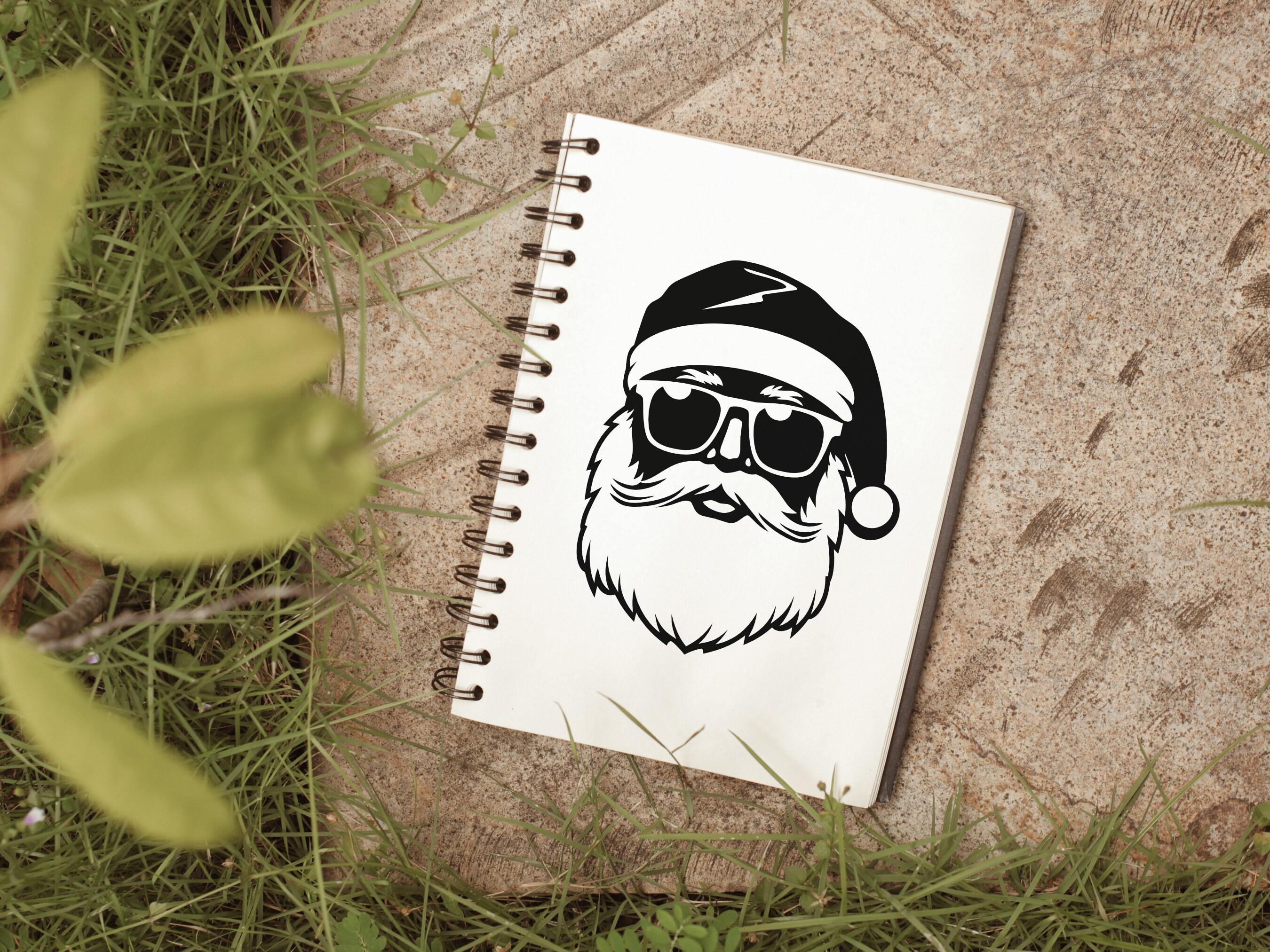 Coole Weihnachtsmann SVG Weihnachtsmann Sonnenbrille Weihnachtsmann