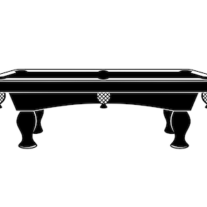 Pool Table SVG - Snooker Billiards 8 Ball Pool Game Table Printable Clip Art Cut File, Instant Download, Commercial Use, svg png jpg eps pdf