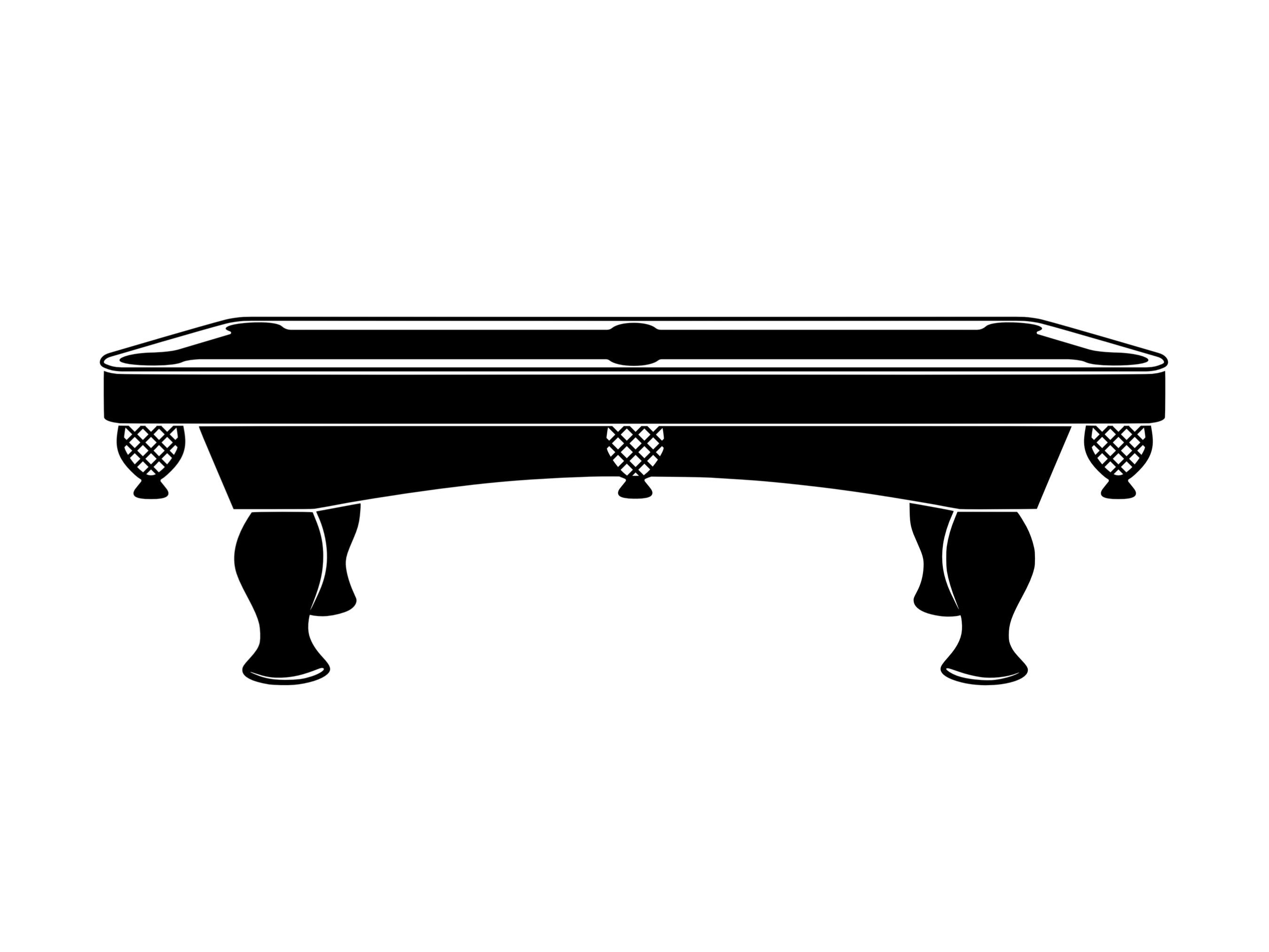 Pool Table SVG - Snooker Billiards 8 Ball Pool Game Table