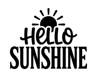 Olá, Sol! SVG - Vibração de Verão, Dia Feliz, Bom Humor, Clima Quente, Palavras Gentis, Citação, Arquivo de Corte, Download Instantâneo, Uso Comercial