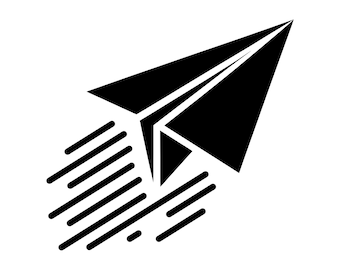 Pappersflygplan SVG - Pappersflygplan Origami Flygplan Segelflygplan Silhuett Clip Art Klippfil, Omedelbar Nedladdning, Kommersiellt Bruk, svg png jpg eps pdf