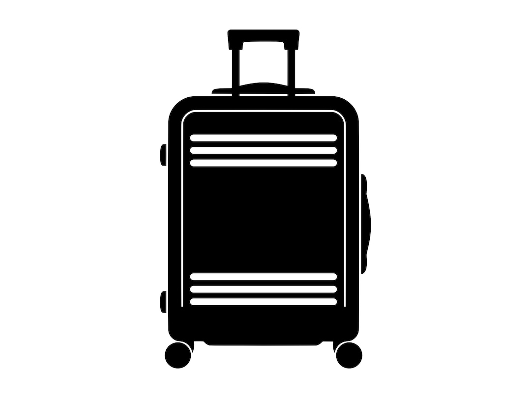 Suitcase SVG Vacation Travel Bag Holiday Luggage Printable Clip Art Cut