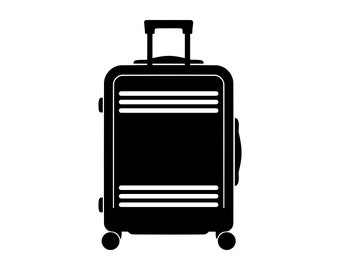 Valise SVG - Sac de voyage de vacances Bagages de vacances Imprimable Clip Art Cut File, Téléchargement instantané, Utilisation commerciale, svg png jpg eps pdf