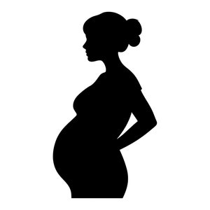 Femme enceinte SVG - femme enceinte baby shower Silhouette Clip Art coupe fichier, téléchargement immédiat, usage commercial, svg png jpg eps pdf