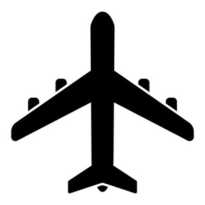Aereo SVG, sagoma di aereo, clipart di volo, file di taglio di aereo di linea, PNG di aereo, contorno di jet, decalcomania di aereo, vettore di aereo, uso commerciale