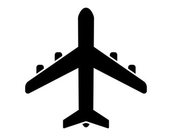 Plane SVG, airplane silhouette, flying clipart, airliner cut file, airplane PNG, jet outline, plane decal, airplane vector, commercial use