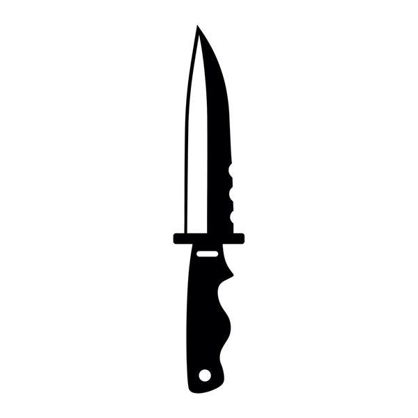 Combat Knife SVG - Military Survival Knife Fighting Hunting Blade Dagger Printable Clip Art Cut File, Instant Download, Commercial Use