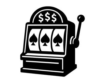 Spelautomat SVG - Kasinospel Las Vegas Gambling Jackpot Poker Utskrivbar Klippfil, Omedelbar Nedladdning, Kommersiellt Bruk