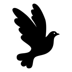 Colomba SVG, sagoma di colomba, clipart di uccello, file di taglio di colomba, colomba PNG, contorno di uccello, vettore di colomba in volo, decalcomania di colomba, uso commerciale