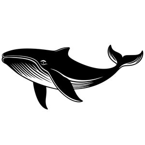 Whale SVG - Ocean Animals Sea Creatures Marine Life Aquatic Printable Clip Art Cut File, Instant Download, Commercial Use, png jpg eps pdf