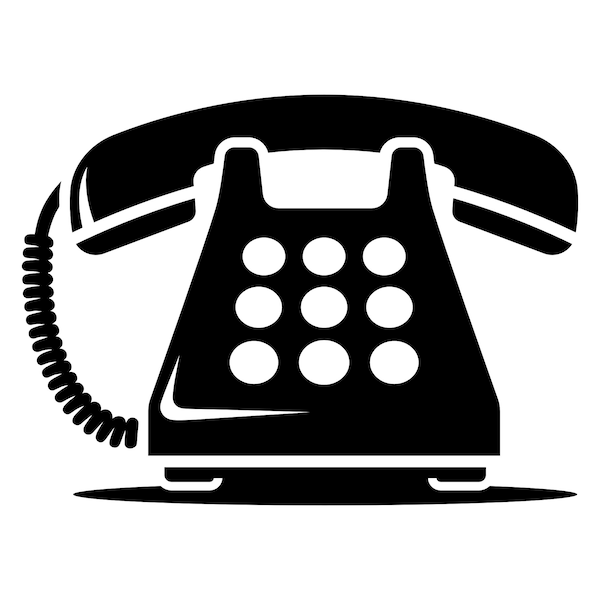 Telephone SVG - Retro Vintage Landline Telephone Silhouette Clip Art Cut File, Instant Download, Commercial Use, svg png jpg eps pdf