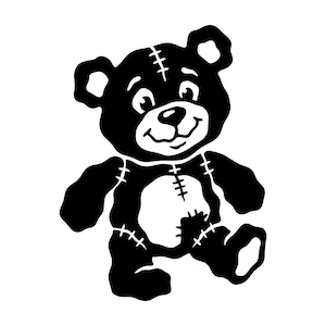 Patchwork Teddy Bear SVG - Stitched Nursery Decor Baby Shower Toy Cute Animal Printable Cut File, Instant Download, Commercial Use