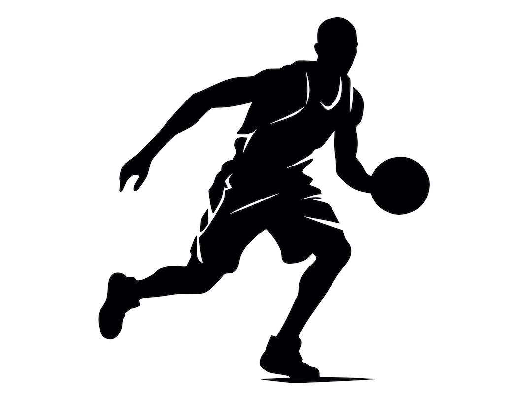 Basketball Player SVG Athlete Sports Printable Silhouette Clipart Cut ...
