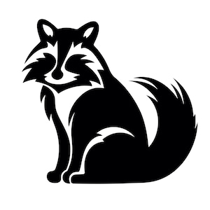 Raton laveur SVG - raton laveur Silhouette Animale Clipart couper fichier, téléchargement immédiat, usage commercial, svg jpg png eps pdf