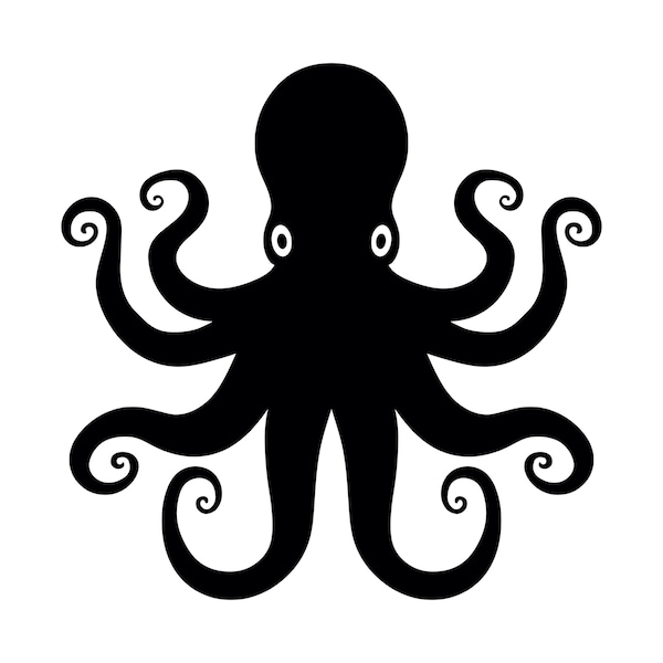 Octopus SVG - Marine Animal Sea Creatures Silhouette Clipart Cut File, Instant Download, Commercial Use, svg jpg png eps pdf