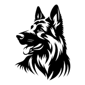 Duitse herdershond SVG - familie huisdier Canine waakhond silhouet Clip Art gesneden bestand, Instant Download, commercieel gebruik, svg png jpg eps pdf