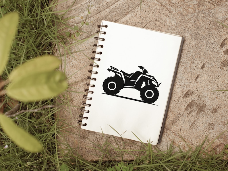 Quad Bike SVG - Offroad Motorbike Four Wheeler ATV Silhouette Clip Art Cut File, Instant Download, Commercial Use, svg png jpg eps pdf image 4