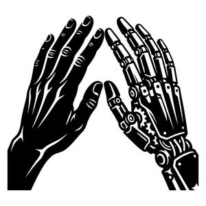 ロボット人間の手SVG - 人工知能未来SFサイボーグイノベーション印刷可能カットファイルアート、即時ダウンロード、商用利用可