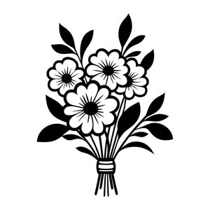 Blumenstrauß SVG - Blumenschmuck Blumenstrauß druckbare Clip Art Schnitt Datei, sofortiger Download, kommerzielle Nutzung, svg png jpg eps pdf