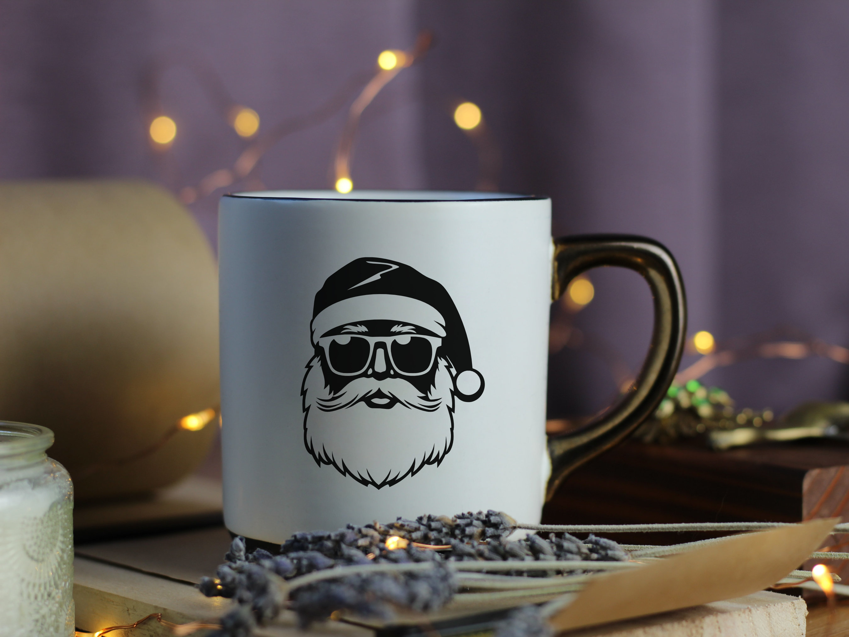 Coole Weihnachtsmann SVG Weihnachtsmann Sonnenbrille Weihnachtsmann