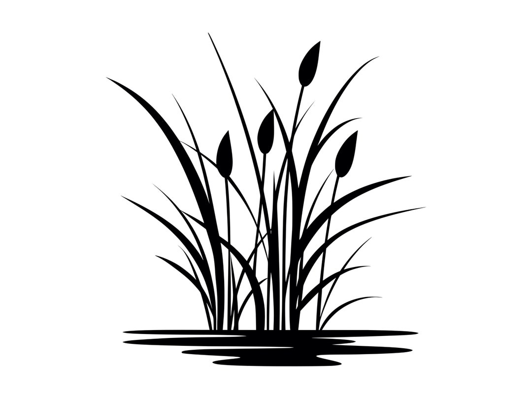 Reeds SVG Aquatic Grass Floral Water Reed Marshland Plants Printable