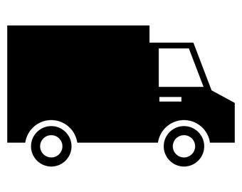 LKW SVG, LKW Silhouette, Lieferwagen Clipart, Postwagen Schnittdatei, LKW PNG, LKW Umriss, LKW-Symbol