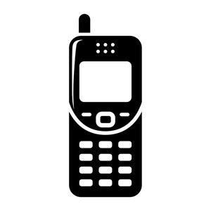 Téléphone portable rétro SVG - technologie de téléphone portable old school imprimable clip art couper fichier, téléchargement immédiat, usage commercial, svg png jpg eps pdf
