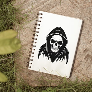Grim Reaper SVG Halloween Skeleton Angel of Death Gothic Skull Printable Clip Art Cut File, Instant Download, Commercial Use image 4