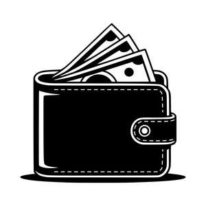 Portemonnee SVG - Billfold Contant geld Financiën betaling Dollar afdrukbare Clip Art gesneden bestand, Instant Download, commercieel gebruik, svg png jpg eps pdf