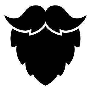 Bart SVG, Bart Silhouette, Bart Schnurrbart Clipart, Bart schneide Datei, Schnurrbart PNG, Bart Umriss, Bart Vektor, kommerzielle Nutzung