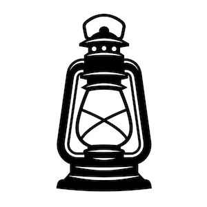 Lanterne SVG - lampe à huile rétro vintage lampe de camp imprimable Clip Art coupe fichier, téléchargement immédiat, usage commercial, svg png jpg eps pdf