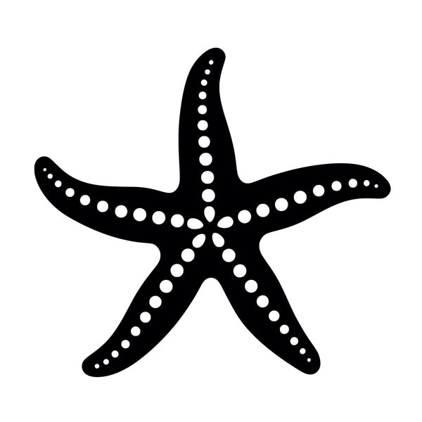 Starfish SVG - Sea Star Marine Animal Silhouette Clipart Cut File, Instant Download, Commercial Use, svg jpg png eps pdf