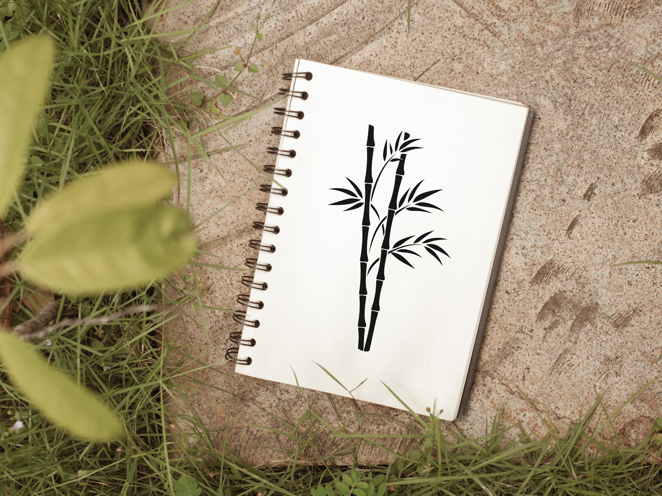 Silueta de bambú (SVG) - Planta tropical, bambú y hierba, clip art ...