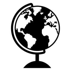 Weltkugel SVG, Weltkarte Silhouette, Erde Clipart, Weltkugel schneiden Datei, Weltkarte PNG, Erde Gliederung, Weltkugel Aufkleber, kommerzielle Nutzung