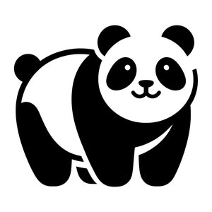 Panda SVG - fichier de coupe imprimable animaux d'Asie panda ours panda géant, téléchargement immédiat, usage commercial, svg png jpg eps pdf