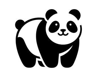 Panda SVG - Giant Panda Bear Asian Animal Printable Clip Art Cut File, Instant Download, Commercial Use, svg png jpg eps pdf