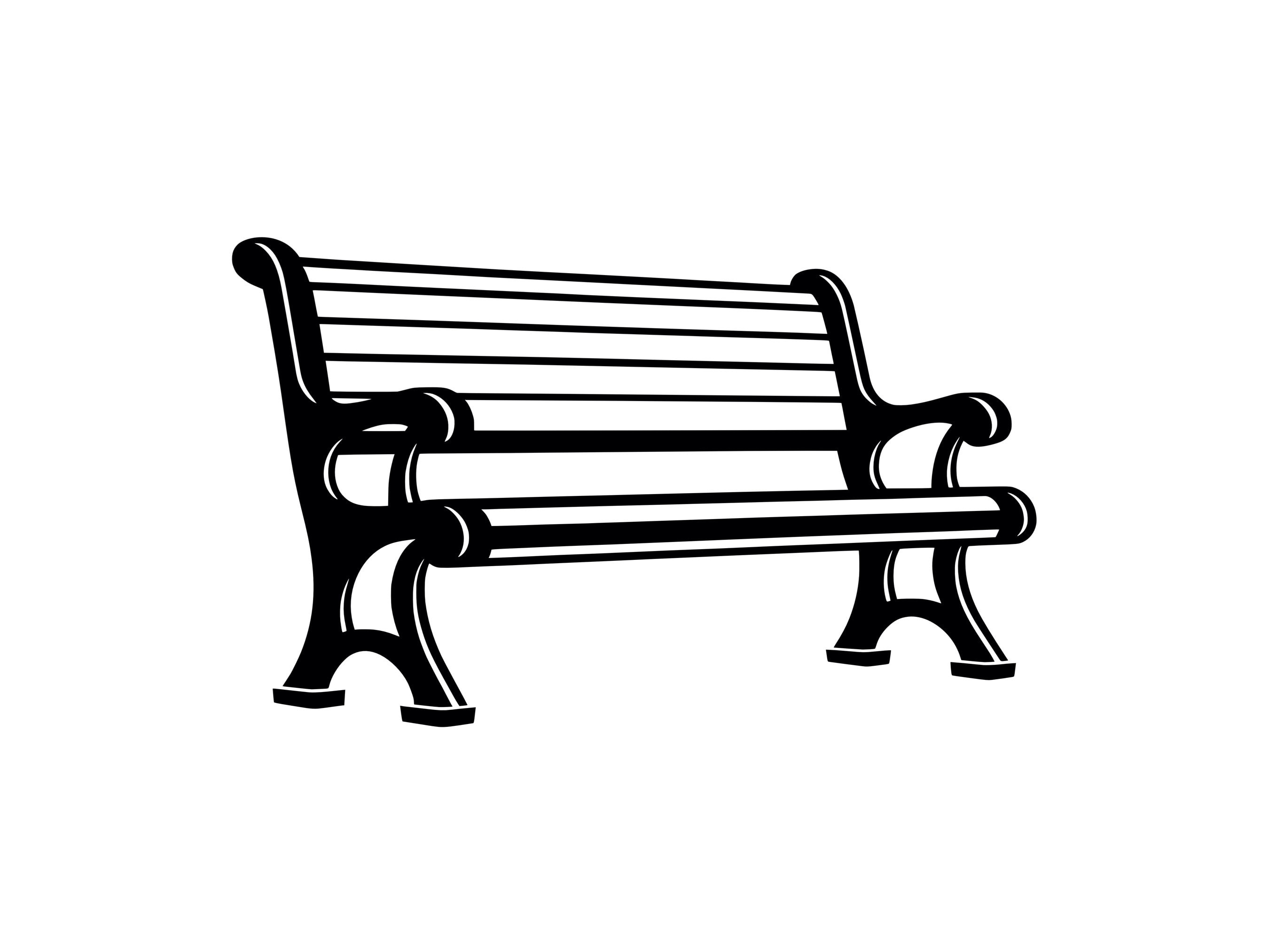 Black and white on sale bench