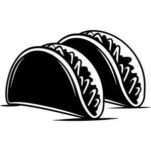 Tacos SVG - Mexican Food Taco Snack Silhouette Clip Art Cut File, Instant Download, Commercial Use, svg png jpg eps pdf