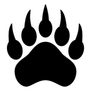Bear Claw SVG, Bear Paw silhouet, Bear Claw clipart, Bear Paw Cut bestand, Bear Claw PNG, Bear Paw overzicht, Bear Claw pictogram, commercieel gebruik